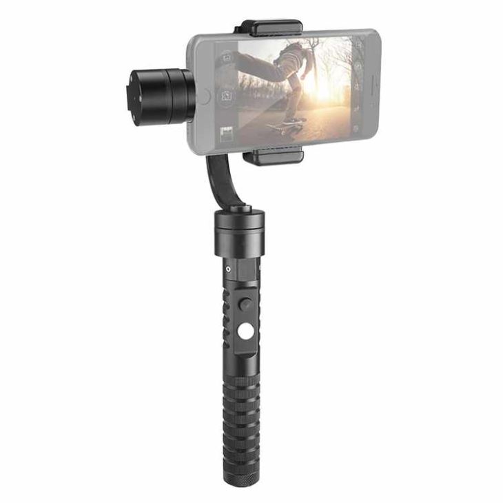 3-Axisvideo Håndholdt, børstet metall, Gimbal Stabilizer for Smart Phone AF1 V2